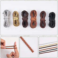 Двухслойный плетеный шнур из искусственной кожи длиной 5 м.&nbsp;LC-GF0001-12A