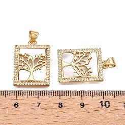 Латунные микропаве прозрачные подвески с фианитом&nbsp;KK-N254-193G