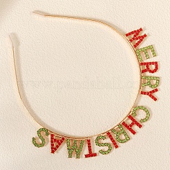 Рождественские тематические сплавы стразы ободки для волос для женщин девочек&nbsp;PW-WG47751-01