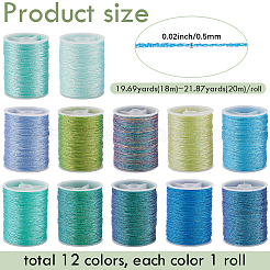 12 рулон полиэфирной швейной нитки 12 цветов.&nbsp;OCOR-CY0002-02D