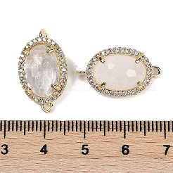 Натуральный кварцевый кристалл ограненные овальные звенья&nbsp;G-B126-07G-13