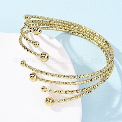 Браслеты-манжеты из нержавеющей стали 304 для женщин&nbsp;BJEW-B150-03G