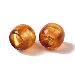 Непрозрачные двухцветные акриловые европейские бусины&nbsp;OACR-G015-09