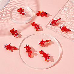 10шт ручной работы бусины лэмпворк&nbsp;LAMP-GO0001-18