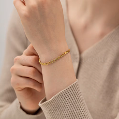 Минималистичные браслеты из нержавеющей стали 304 с звеньями в форме сердца&nbsp;QJ7944