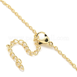 Сердце латунь микро паве прозрачный кубический цирконий для женщин&nbsp;LS-NJEW-B100-07G