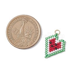 Подвески в форме сердца из стеклянных бусин&nbsp;PALLOY-MZ01136