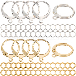 80 шт. 2-х цветная фурнитура для сережек из нержавеющей стали 304&nbsp;STAS-SC0010-55