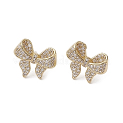 Серьги-гвоздики из латуни с бантом&nbsp;EJEW-M245-05G