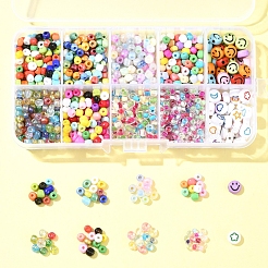 Плоские круглые и круглые акриловые и стеклянные бусины «сделай сам»&nbsp;DIY-FS0006-45