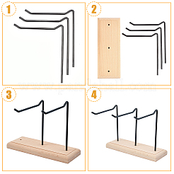 1-ярусные 3-рядные деревянные витрины для украшений&nbsp;EDIS-WH0016-009A