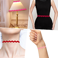 12 ярд 6 цвета ленты из полиэстера с волнистой бахромой&nbsp;OCOR-GF0005-57