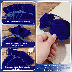 50 шт. бархатные сумки-шнурки из тыквы&nbsp;TP-NB0001-64C