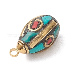 Подвески из искусственного коралла и бирюзы&nbsp;PALLOY-JF05134