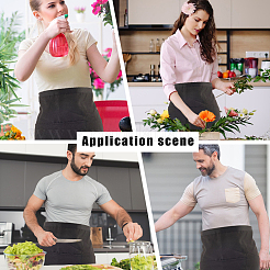 Фартуки для официантов из полиэстера с 3 карманом&nbsp;AJEW-WH20064-38