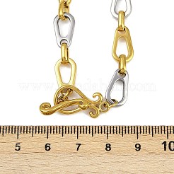 Двухцветные цепочки-цепочки из нержавеющей стали 304 с каплевидными звеньями&nbsp;LS-NJEW-C092-02GP