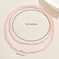 Длинные ожерелья из пластиковых бусин-имитаторов во французском стиле диаметром 8 мм для женщин&nbsp;EA7399-3