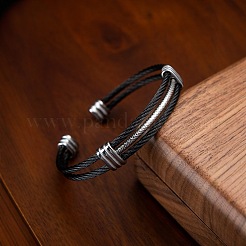 Плетеные браслеты-манжеты из нержавеющей стали 304 для мужчин и женщин&nbsp;FS-WGA6616-03