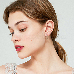 8 пара 8 стилей сережек-гвоздиков из сплава овальной и круглой формы в виде цепочки&nbsp;EJEW-FI0001-47