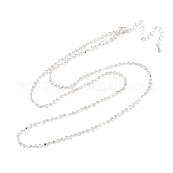 Латунные цепочки с шариками толщиной 2 мм для мужчин и женщин&nbsp;NJEW-L012-04S