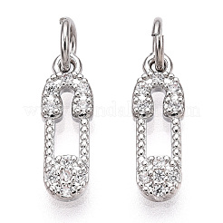 Латунные микро проложить кубического циркония подвески&nbsp;ZIRC-F132-06P