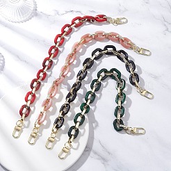 4 шт. 4-цветная акриловая с пластиковой цепочкой овального звена CCB&nbsp;AJEW-BA00177