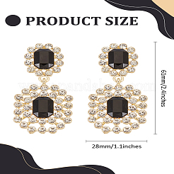 Серьги-гвоздики со стразами из сплава для женщин&nbsp;EJEW-LP0001-74