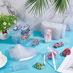 200 шт. складные прозрачные подарочные коробки для конфет из ПВХ&nbsp;CON-WA0001-02