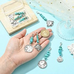 Подвесные украшения из сплава 8 шт.&nbsp;HJEW-CJ00075