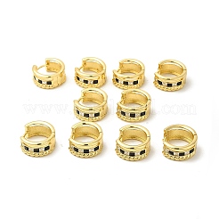 Толстые серьги-кольца из черного кубического циркония&nbsp;EJEW-E270-07G