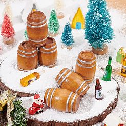 Мини-пивная бочка из бука&nbsp;DJEW-WH0015-46