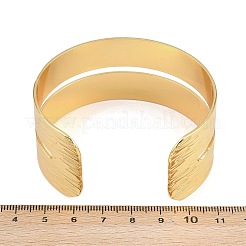 Браслеты-манжеты из нержавеющей стали 304 для женщин&nbsp;BJEW-P363-11G