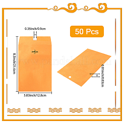 50 шт. конверты из крафт-бумаги с застежкой для хранения&nbsp;AJEW-CP0009-98B