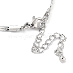 Латунные плоские ожерелья в виде змеи для женщин&nbsp;NJEW-Q344-04P