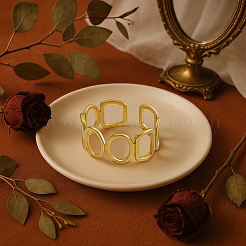 2 цвет 304 нержавеющая сталь регулируемые манжеты кольца для женщин&nbsp;RJEW-HY0001-31B