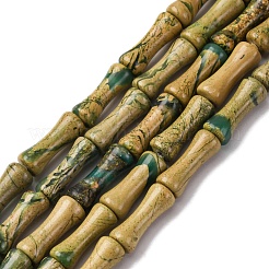 Нити бусин из натурального камня вердит&nbsp;G-L624-G08-12x5mm