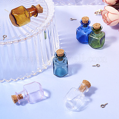 Набор для самостоятельного изготовления подвески из квадратной стеклянной пробковой бутылки&nbsp;DIY-TA0009-63