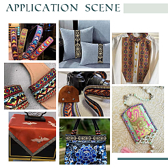 Вышивка полиэфирными лентами в этническом стиле&nbsp;OCOR-WH0070-10B-04