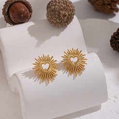 Серьги-гвоздики из нержавеющей стали 304 в форме полого сердца&nbsp;CV0241