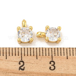 Покрытие стойки латунь микропаве прозрачные подвески из кубического циркония&nbsp;KK-K341-64G