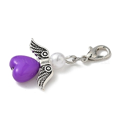 Подвесные украшения из непрозрачного акрила и АБС&nbsp;HJEW-JM04002