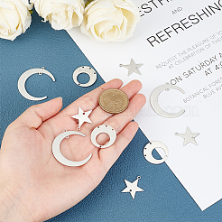 18 шт. 3 стиля 201 звеньев из нержавеющей стали соединители и звенья для компонентов люстры&nbsp;STAS-UN0021-57P