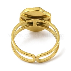 Кольца-манжеты из нержавеющей стали 304 с эмалью для женщин&nbsp;RJEW-F166-44G-02