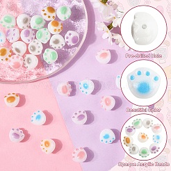 30шт 6 цвета непрозрачные акриловые бусины&nbsp;FIND-YW0008-06