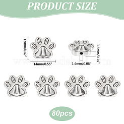 80 шт. бусины из сплава в тибетском стиле&nbsp;TIBEB-PH0005-21AS