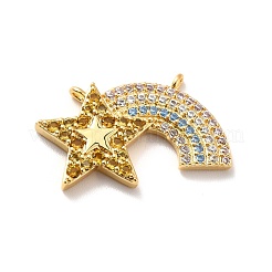 Реечное покрытие латунь микро паве разноцветные подвески из кубического циркония&nbsp;KK-M230-01G