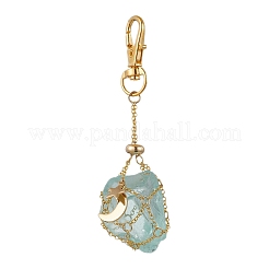 Поворотные карабины-лобстеры из лунного сплава и латунные кабельные цепи&nbsp;AJEW-JB01336-02