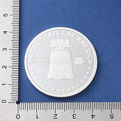 Ржавая серебряная сплавная монета вызова AJEW-XCP0002-71C