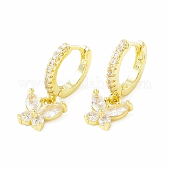 Серьги-кольца с бабочками из кубического циркония&nbsp;EJEW-H086-01G