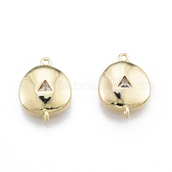 Подвески из латуни и прозрачного стекла&nbsp;KK-C006-08G